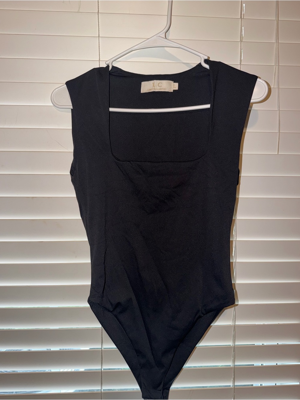 J. Crew Black Square-Neck Sleeveless Bodysuit